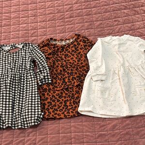 Stylish Kids Dress Set - Black, Orange, White